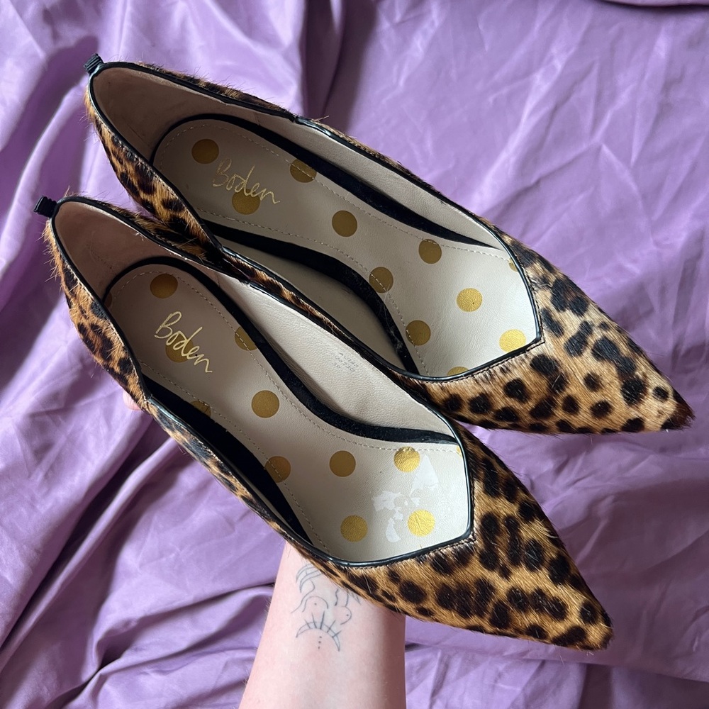 Boden Leopard Print Heels
Real leather